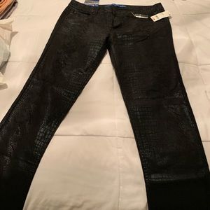 Black snake Print straight leg pants